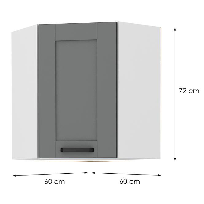 Skrinka do kuchyne LUNA DUSTGREY/biely 60X60 GN-72 2F (45°)