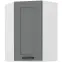 Skrinka do kuchyne LUNA DUSTGREY/biely 60X60 GN-90 1F (45°)