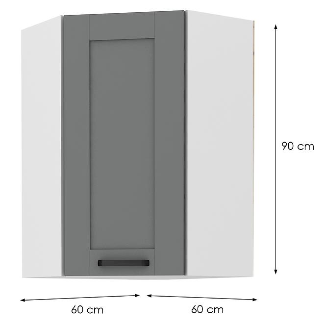Skrinka do kuchyne LUNA DUSTGREY/biely 60X60 GN-90 1F (45°)