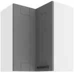 Skrinka do kuchyne LUNA DUSTGREY/biely 60X60 GN-72 2F (90°)