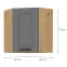 Skrinka do kuchyne LUNA DUSTGREY/ARTISAN 60X60 GN-72 2F (45°),2