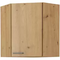 Skrinka do kuchyne MODENA čierna/dub ARTISAN 60X60 GN-72 2F (45°)