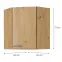 Skrinka do kuchyne MODENA čierna/dub ARTISAN 60X60 GN-72 2F (45°),2