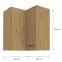 Skrinka do kuchyne MODENA čierna/dub ARTISAN 60X60 GN-72 2F (90°),2