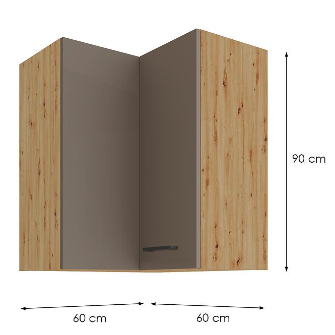 Skrinka do kuchyne BOLONIA Hľuzovka/dub ARTISAN 60X60 GN-72 2F (90°)