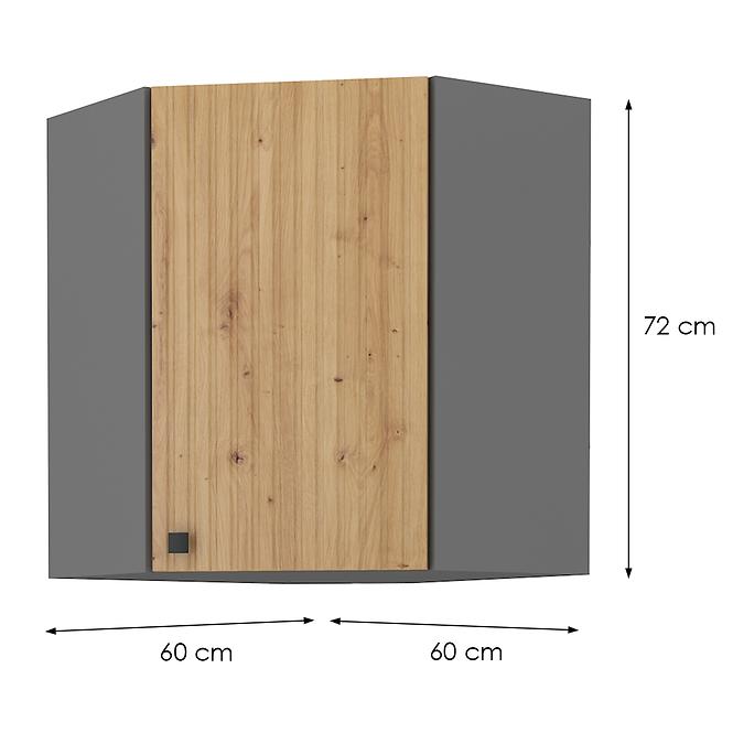 Skrinka do kuchyne AVA ARTISAN/ANTRACIT 60X60 GN-72 2F (45°),2