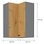 Skrinka do kuchyne AVA ARTISAN/ANTRACIT 60X60 GN-90 2F (90°),2