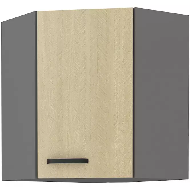 Skrinka do kuchyne SCANDI HERRINGBONE/ANTRACIT 60X60 GN-72 2F (45°)