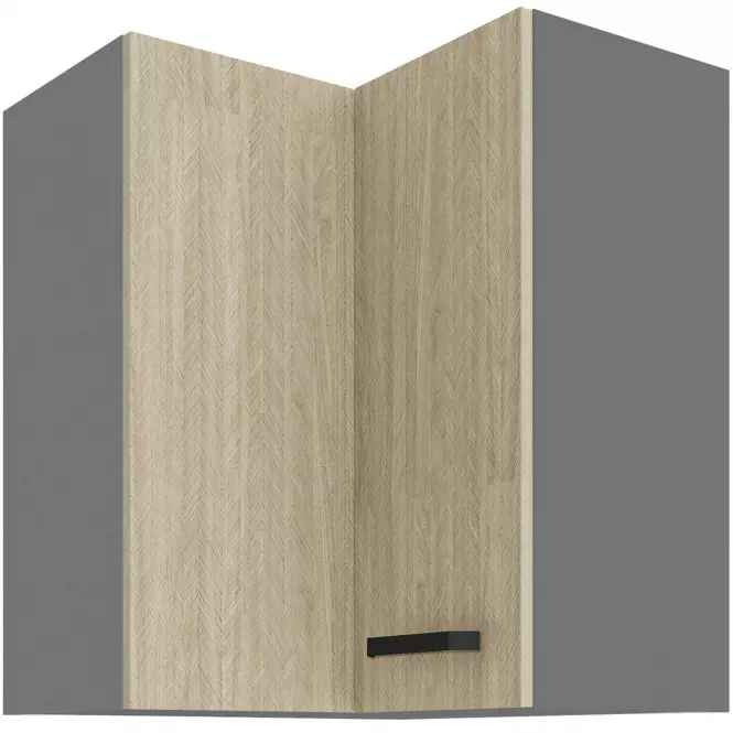 Skrinka do kuchyne SCANDI HERRINGBONE/ANTRACIT 60X60 GN-72 2F (90°)