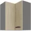 Skrinka do kuchyne SCANDI HERRINGBONE/ANTRACIT 60X60 GN-72 2F (90°)
