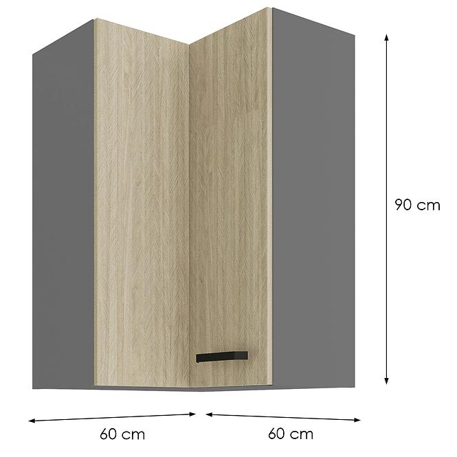 Skrinka do kuchyne SCANDI HERRINGBONE/ANTRACIT 60X60 GN-90 2F (90°),2