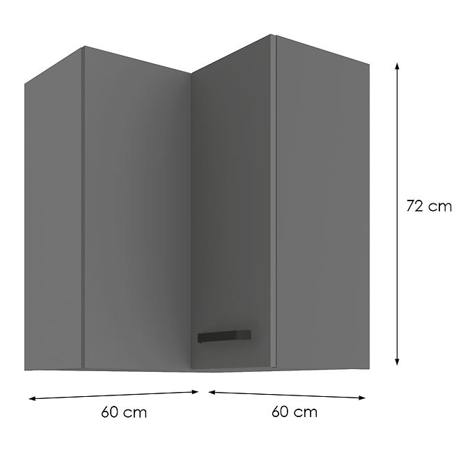 Skrinka do kuchyne NESSA ANTRACIT 60X60 GN-72 2F (90°)