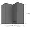 Skrinka do kuchyne NESSA ANTRACIT 60X60 GN-72 2F (90°),2