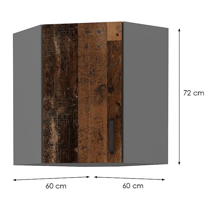 Skrinka do kuchyne TESSA OLDSTYLE WOOD 60X60 GN-72 2F (45°)
