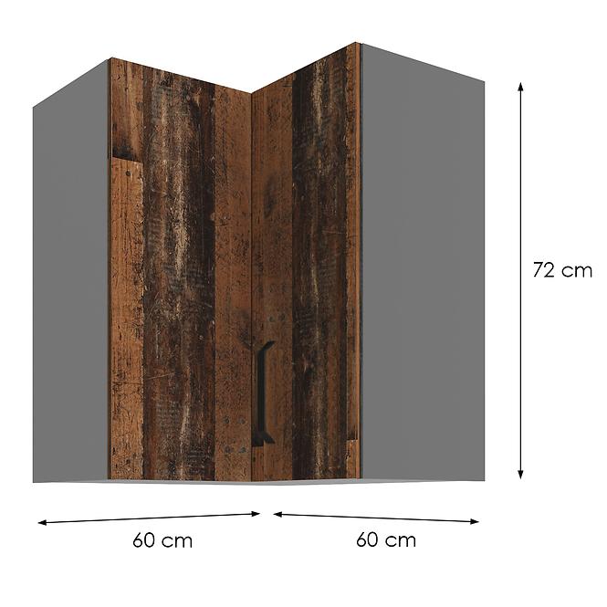 Skrinka do kuchyne TESSA OLDSTYLE WOOD 60X60 GN-72 2F (90°)