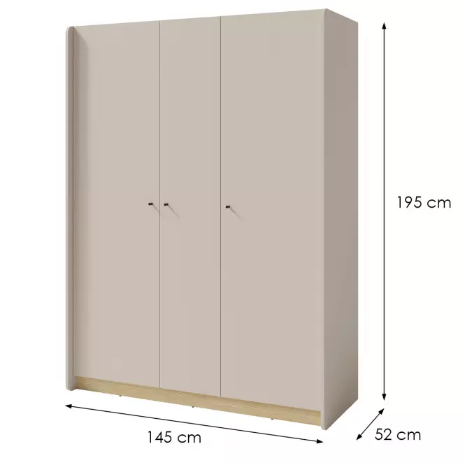 Skriňa Alessio AE1 3D Béžová /Dub