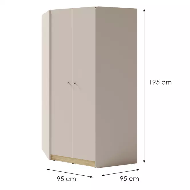 Rohova Skriňa Alessio AE2 2D Béžová /Dub