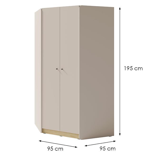 Rohova Skriňa Alessio AE2 2D Béžová /Dub,2