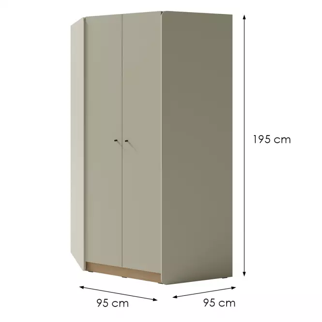 Rohova Skriňa Alessio AE2 2D Eukalyptus V/Dub Balti,2