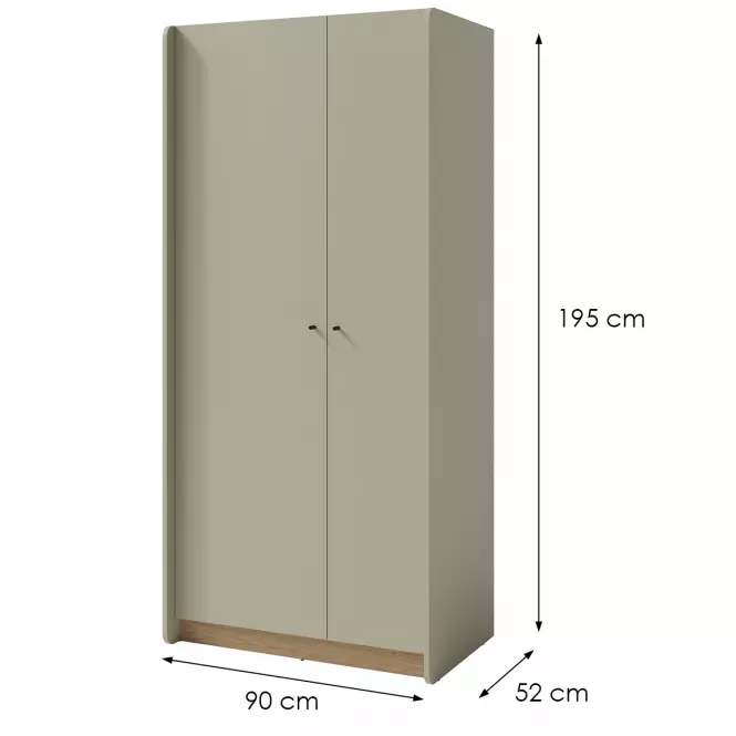 Skriňa Alessio AE3 2D Eukalyptus V/Dub Baltic,2