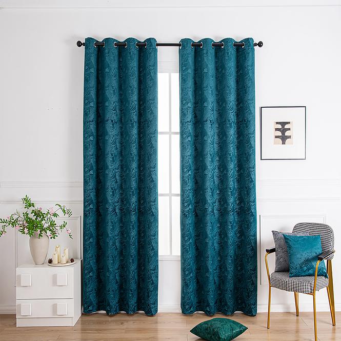 Závesový materiál Velvet PB2327/240G/M2/15 morská 280 cm. Tovar na mieru