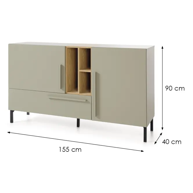 Komoda Sergio SE6 3D Eukalyptus/Dub Baltic,2
