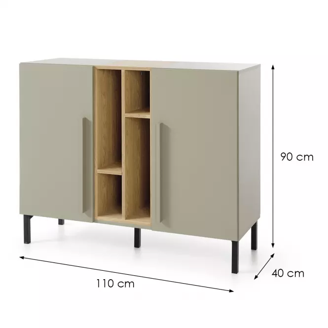 Komoda Sergio SE7 2D Eukalyptus/Dub Baltic