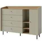 Komoda Alessio AE7 4S1D Eukalyptus/Dub Baltic