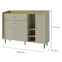Komoda Alessio AE7 4S1D Eukalyptus/Dub Baltic,2
