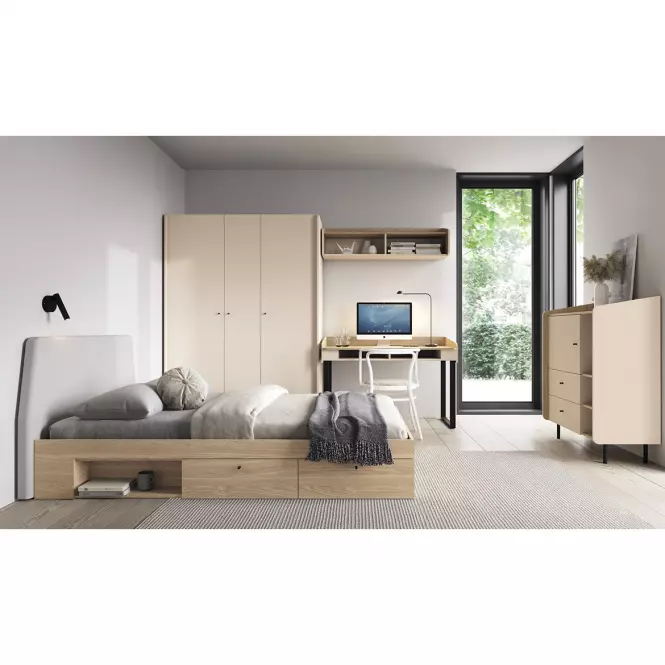 Posteľ Alessio AE12  90 Dąb