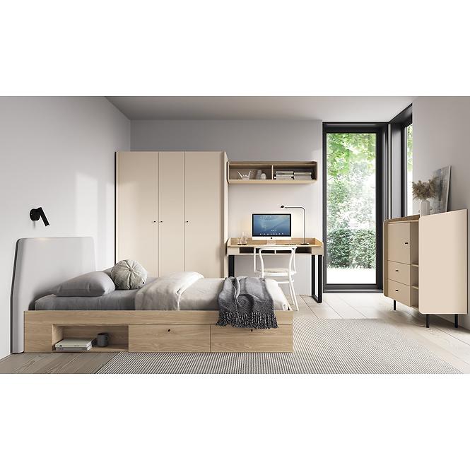 Posteľ Alessio AE12  90 Dąb