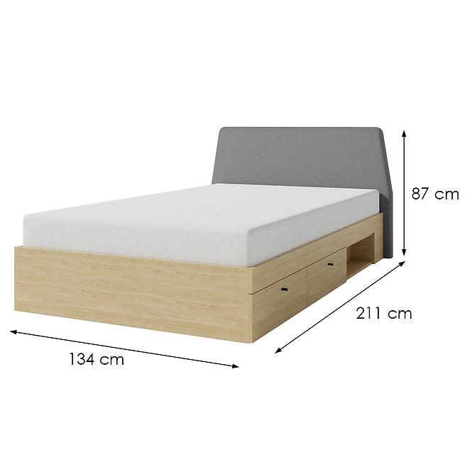 Posteľ Alessio AE13  120 Dub,2