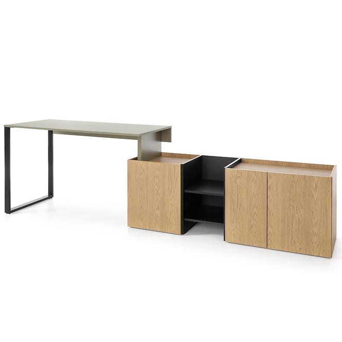 Písací Stôl Sergio SE8+Komoda 3D Eukalyptus/Dub Baltic