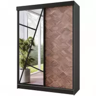 Skriňa Vena 138 graft antracit + art deco