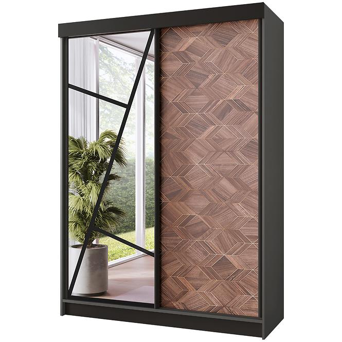 Skriňa Vena 138 graft antracit + art deco