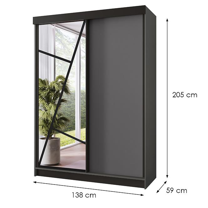 Skriňa Vena 138 graft antracit + grafit antracit