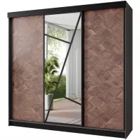 Skriňa Vena 200 graft antracit + art deco