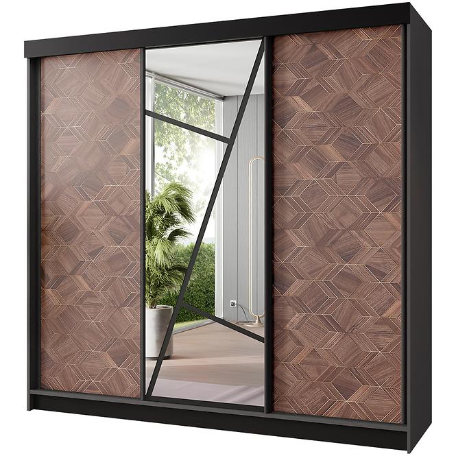 Skriňa Vena 200 graft antracit + art deco