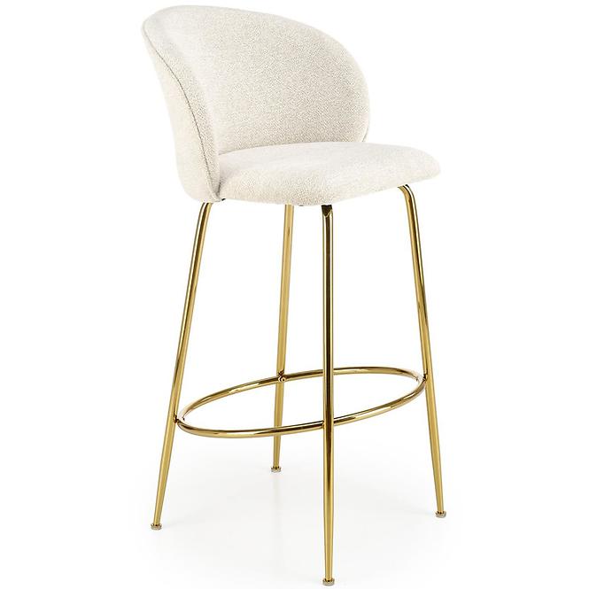 Barová Stolička H116 krémová/zlatá