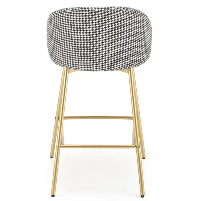 Barová Stolička H113 biela/čierna/zlatá,7