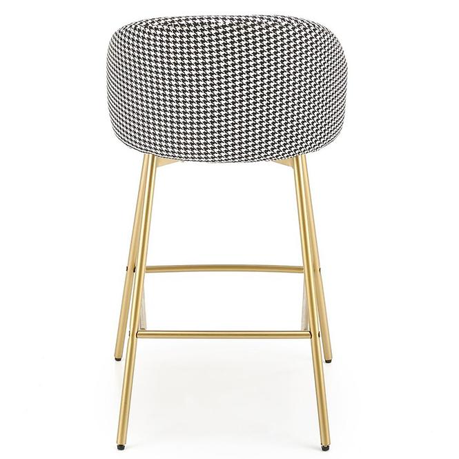 Barová Stolička H113 biela/čierna/zlatá,7