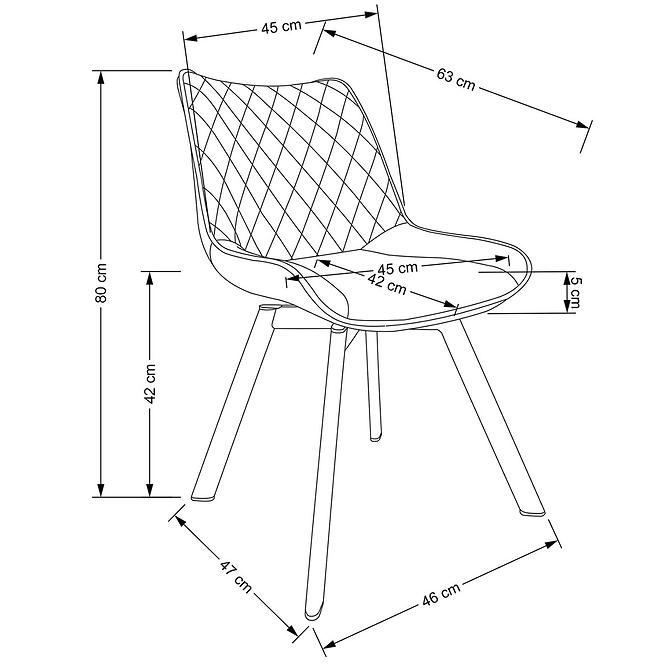 Stolička K520 tmavý zelená,2