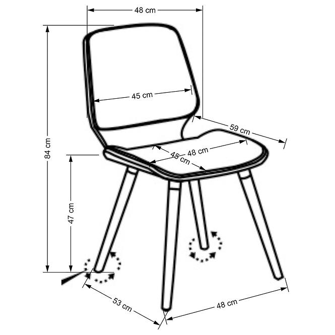 Stolička K511 krém/orech,2