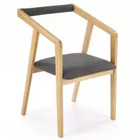 Stolička Azul 2 prírodné/sivá
