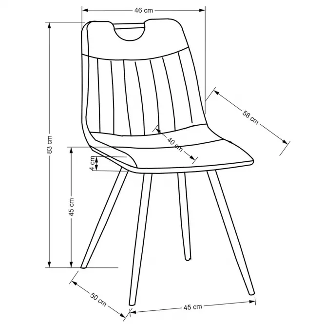 Stolička K521 tmavý zelená