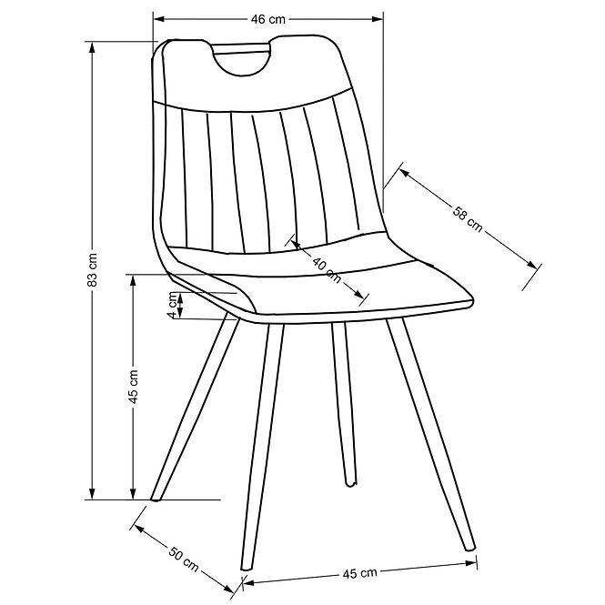 Stolička K521 tmavý zelená