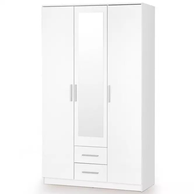 Skriňa Lima S-3 biela/zrkadlo