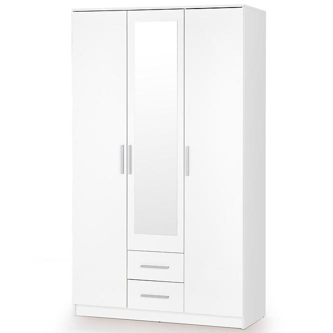 Skriňa Lima S-3 biela/zrkadlo