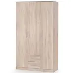 Skriňa s posuvnými dverami Lima S-3 120 cm – sonoma, trojdverová, zásuvky