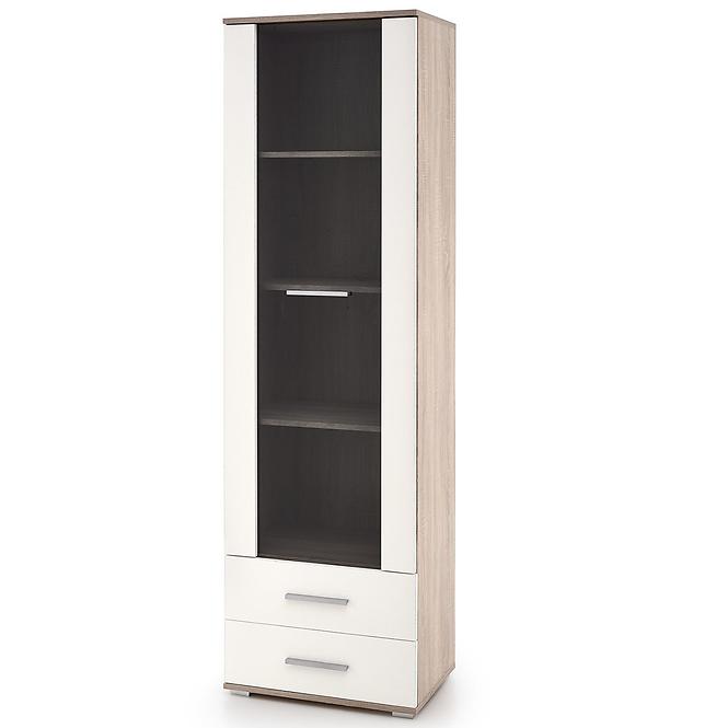 Vitrína Lima W-1 sonoma/biela